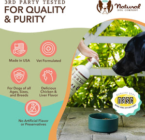 Natural Dog Company Liquid Glucosamine Hip & Joint Oil for Dogs, 16 Oz, Extra Strength Cartilage and Joint Support, Helps Mobility and Eases Occasional Stiffness, Dog Vitamins and Supplements