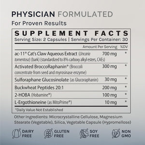 DNA Prime Cellular Protection & Telomere Support, 60 Capsules (30 Day Supply), Cell Function and Aging Support Dietary Supplement, NMN Alternative with AC-11 Cat'S Claw Extract