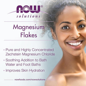 NOW Solutions, Magnesium Flakes, 100% Pure, from the Ancient Zechstein Seabed, Highly Concentrated, 54-Ounce