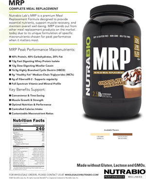 Nutrabio MRP, Complete Meal Replacement Powder (Creamy Vanilla)