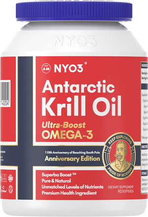 Krill Oil Omega 3 Supplement 1000Mg 90 Softgels EPA & DHA, 100% Pure Antarctic Krill Oil with Astaxanthin and 56% Phospholipids Laboratory Tested
