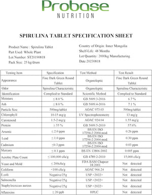Organic Spirulina Supplement, 3000MG per Serving, Approx. 720 Tablets (4 Month Supply), Rich in Prebiotics & Proteins, Vegan, Superfood, Premium Spirulina Pills Organic