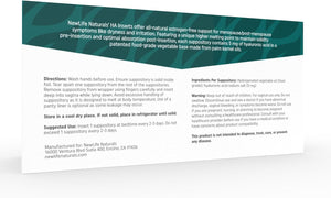 Newlife Naturals Hyaluronic Acid Vaginal Suppository for Dryness | Vaginal Dryness Support | Estrogen-Free Relief for Menopause | Hyaluronic Acid Suppositories for Women | Usa-Made 12 Vaginal Inserts