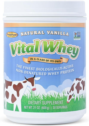 Vital Whey - Natural-15G Protein per Serve - Clean Holistic Grass-Fed Whey Powder for Immune Vitality - Wellness Nutrition - 600G