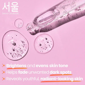 Seoulceuticals Korean Skin Care Kojic Acid Serum Alpha Arbutin Serum – Dark Spot Remover Corrector Glycolic Acid Serum + Salicylic Acid K Beauty 1Oz