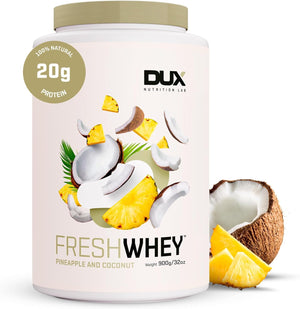 DUX NUTRITION - Fresh Whey Pineapple & Coconut - 20G of Protein per Serving - Amino Acids, Brazilian Fruits and Nuts, Pre and Post-Workout - 31.7Oz