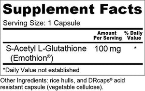 Glutathione Ultra with Emothion S-Acetyl Glutathione (100Mg, 90 Capsules) Highest Absorption Antioxidant for Cells, Liver, Immune Health