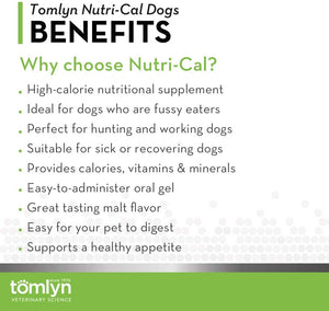 Tomlyn High Calorie Nutritional Gel for Puppies, (Nutri-Cal) 4.25 Oz (3 Pack)