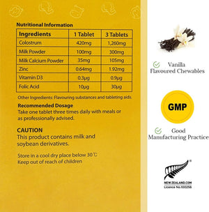 Hi Well Premium Grass-Fed Colostrum Gold Milk 200Tablets