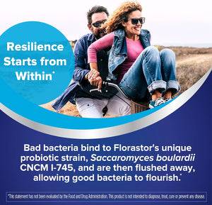 Probiotics for Digestive & Immune Health, 20 Capsules, Probiotics for Women & Men, 1 Probiotic Worldwide, Flush Out Bad Bacteria & Boost the Good with Our Strain Saccharomyces Boulardii