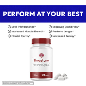 Boostaro Male - Boostaro Capsules for Men, Blood Flow Virility - 5 Pack