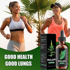Mullein Drops for Lungs - Mullein Leaf Extract for Lungs Cleanse - Respiratory Lung Health, Herbal Supplement Made in USA Vegan