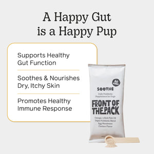 Soothe Immune Support Dog Supplement | Probiotics and Postbiotics for Allergies and Dog Gut Health | Fights Paw Licking, Itchy Skin and Ear Infection | Promotes Healthy Skin and Coat | 60 Scoops