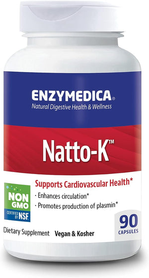 Enzymedica, Natto-K, Enzyme Support, 90 Capsules (FFP)