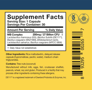 Multi-Biome Multi Strain Probiotic - Soil-Based Probiotics with Lactobacillus Probiotic Strains for Immune, Histamine, Cytokine, Digestive Health & Gut Support (30 Capsules)