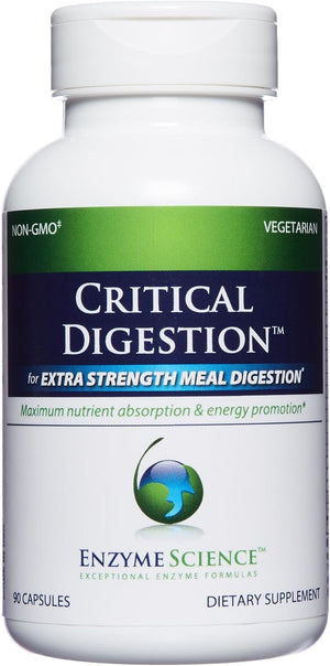 Critical Digestion, 90 Capsules – High Potency Support for Digestion, Bloating, Indigestion, & Irregularity – Probiotic– Gut Health Formula –Vegetarian