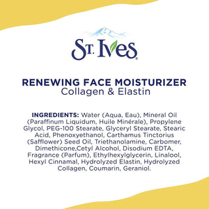 St Ives Renewing Collagen and Elastin Face Moisturizer, 10 Ounce (Pack of 3)