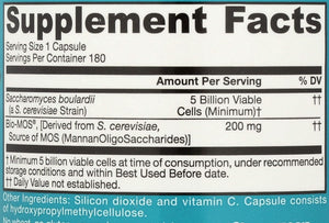 Jarrow Formulas Saccharomyces Boulardii Probiotics + MOS 5 Billion CFU Probiotic Yeast Formulas Lactoferrin 250 Mg - Immune-Supporting Glycoprotein