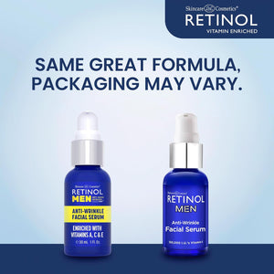 Retinol Men’S Anti-Wrinkle Facial Serum – the Original Retinol Anti-Aging Men’S Formula for Younger Looking Skin – Vitamin-Enriched to Smooth Fine Lines & Wrinkles, Improve Tone & Promote Firmness