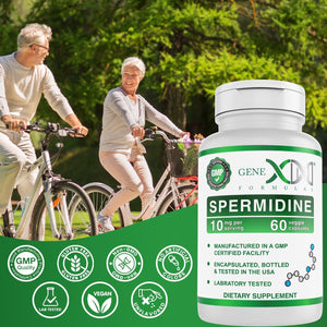 GENEX Spermidine Supplement (60 Vegan Capsules)-10Mg of Spermidine from Wheat Germ Extract, Autophagy Supplement for Healthy Aging & Cell Renewal, Non-Gmo, Gluten-Free