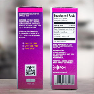 THE-FENSE - Beta Glucan, Vitamin C and Zinc Supplement Capsules - Immune Support Boost for Women and Men - Gluten Free, Lactose Free, Non-Gmo - 60 Capsules.