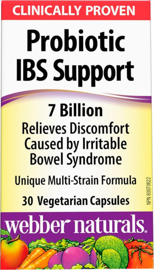 Webber Naturals Probiotic IBS Support, 30 Vegetarian Capsule