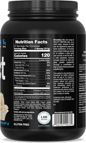 Pescience Select Low Carb Protein Powder, White Chocolate Macadamia, 27 Serving, Keto Friendly and Gluten Free