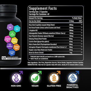 Male Fertility Supplements and Fadogia Agrestis Tongkat Ali Complex - Fertility and Energy Support Bundle