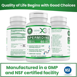 GENEX Spermidine Supplement (60 Vegan Capsules)-10Mg of Spermidine from Wheat Germ Extract, Autophagy Supplement for Healthy Aging & Cell Renewal, Non-Gmo, Gluten-Free