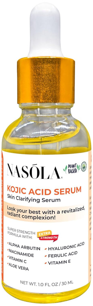 Kojic Acid Serum for Skin Clarifying, Complexion Revitalization Fade Cream with Alpha Arbutin, Vitamin C & E, & Niacinamide