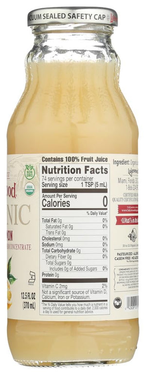 LAKEWOOD JUICE LEMON PURE ORG, 12.5 FO by Lakewood