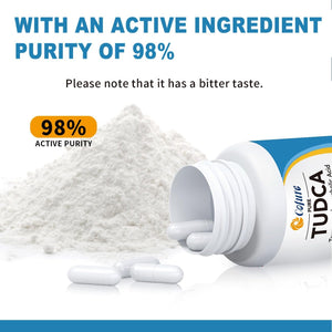 TUDCA 500Mg Supplement, Liver and Gallbladder Support, Genuine Pure Bile Salts with Bitter Taste, Gluten Free, Non GMO - 60 Capsules