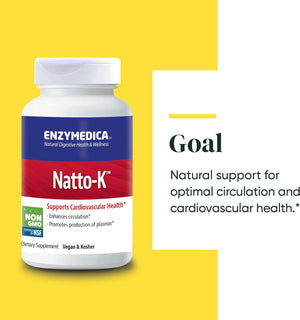Enzymedica, Natto-K, Enzyme Support, 90 Capsules (FFP)