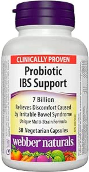 Webber Naturals Probiotic IBS Support, 30 Vegetarian Capsule