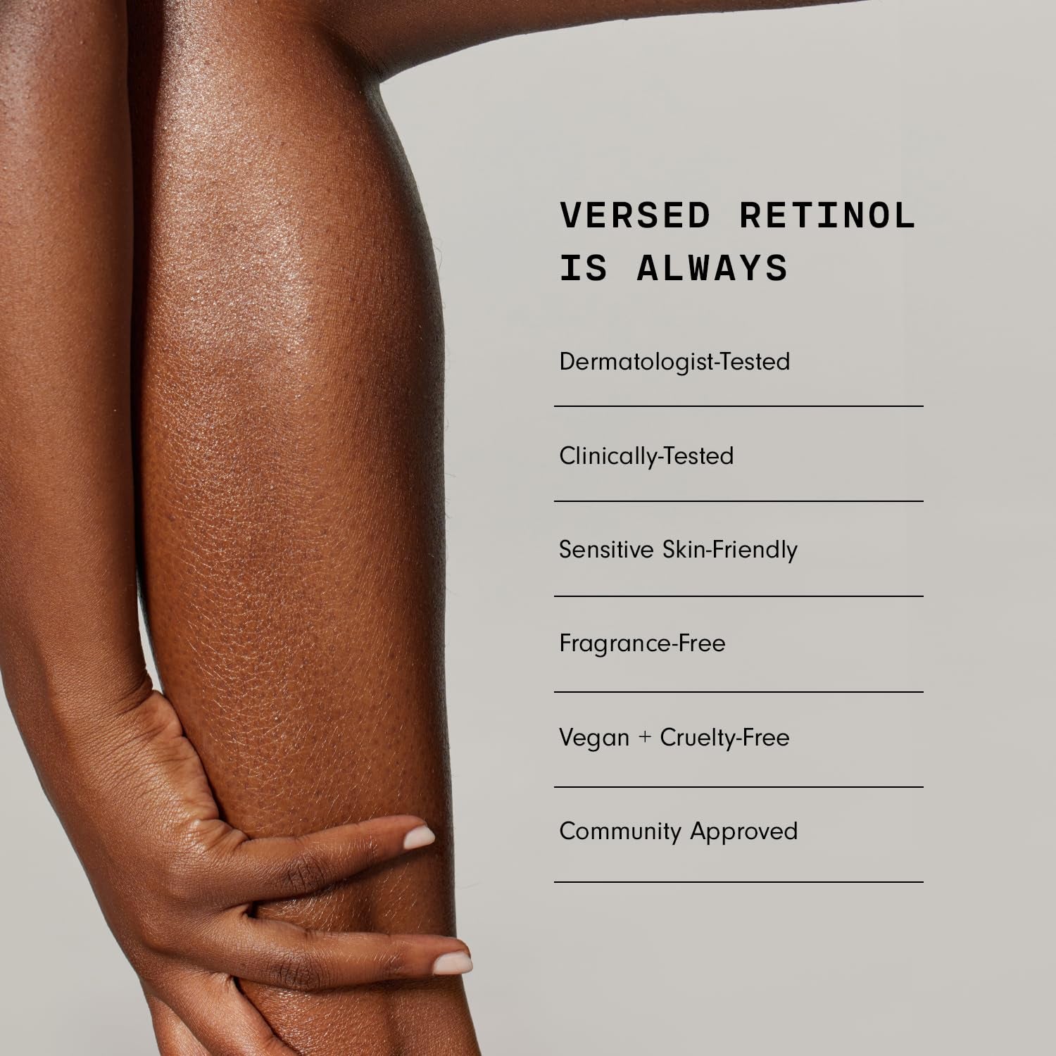Versed Press Restart Retinol Body Lotion - Cocoa Butter + Squalane Moisturizer for Dry Skin - Firming Body Retinol to Smooth Texture & Brighten Skin - Body Breakout Treatment (6 Oz)