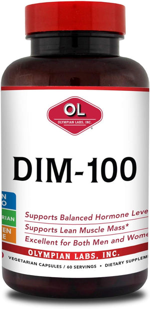 Olympian Labs DIM Supplement 150Mg - DIM Diindolylmethane 30 Capsule Supply of DIM for Estrogen Balance, Hormone Menopause Relief, Acne Treatment, PCOS, Bodybuilding