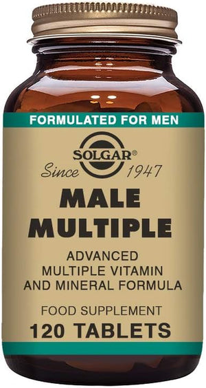 Solgar Male Multiple - 120 Tablets - Multivitamin, Mineral & Herbal Formula for Men - Vegan, Gluten Free & Dairy Free - 40 Servings 