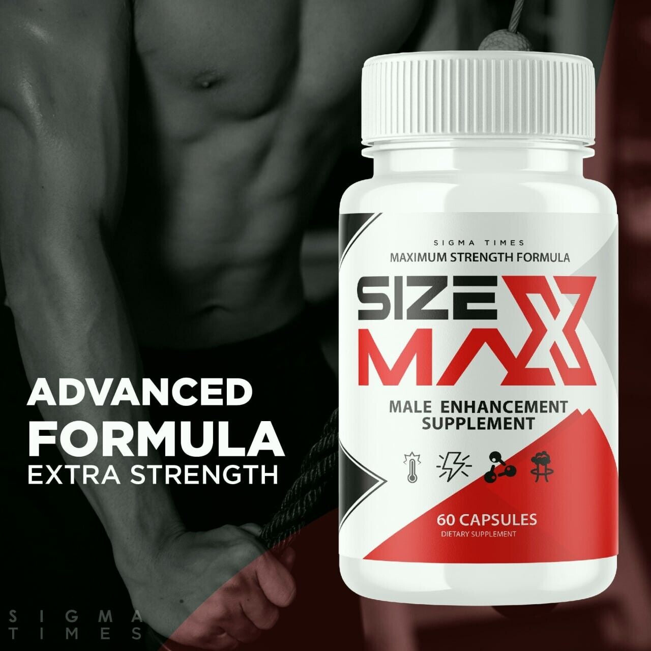 Sizemax Supplement for Men'S Health, Size Max Male Performance Pills 60Ct