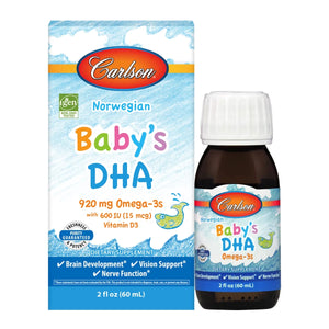 '- Baby'S DHA, 920 Mg Omega-3S + 600 IU (15 Mcg) Vitamin D3, Norwegian, Wild Caught, Sustainably Sourced, 60 Ml (2 Fl Oz)