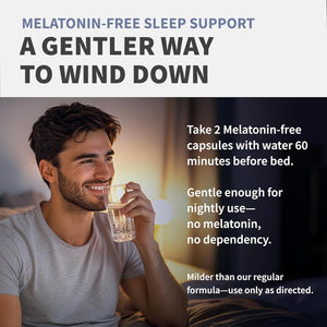 12-In-1 Sleep Support Capsules - Melatonin-Free and Non-Habit Forming Sleep Supplement with a Balanced Blend of Magnesium, Ashwagandha, L-Tryptophan, Valerian Root, GABA and 5-HTP (90 Capsules) 