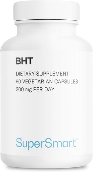 '- BHT 300 Mg per Day - Butylated Hydroxytoluene - Powerful Antioxidant & Immune Support - anti Aging Supplement | Non-Gmo & Gluten Free - 90 Vegetarian Capsules 