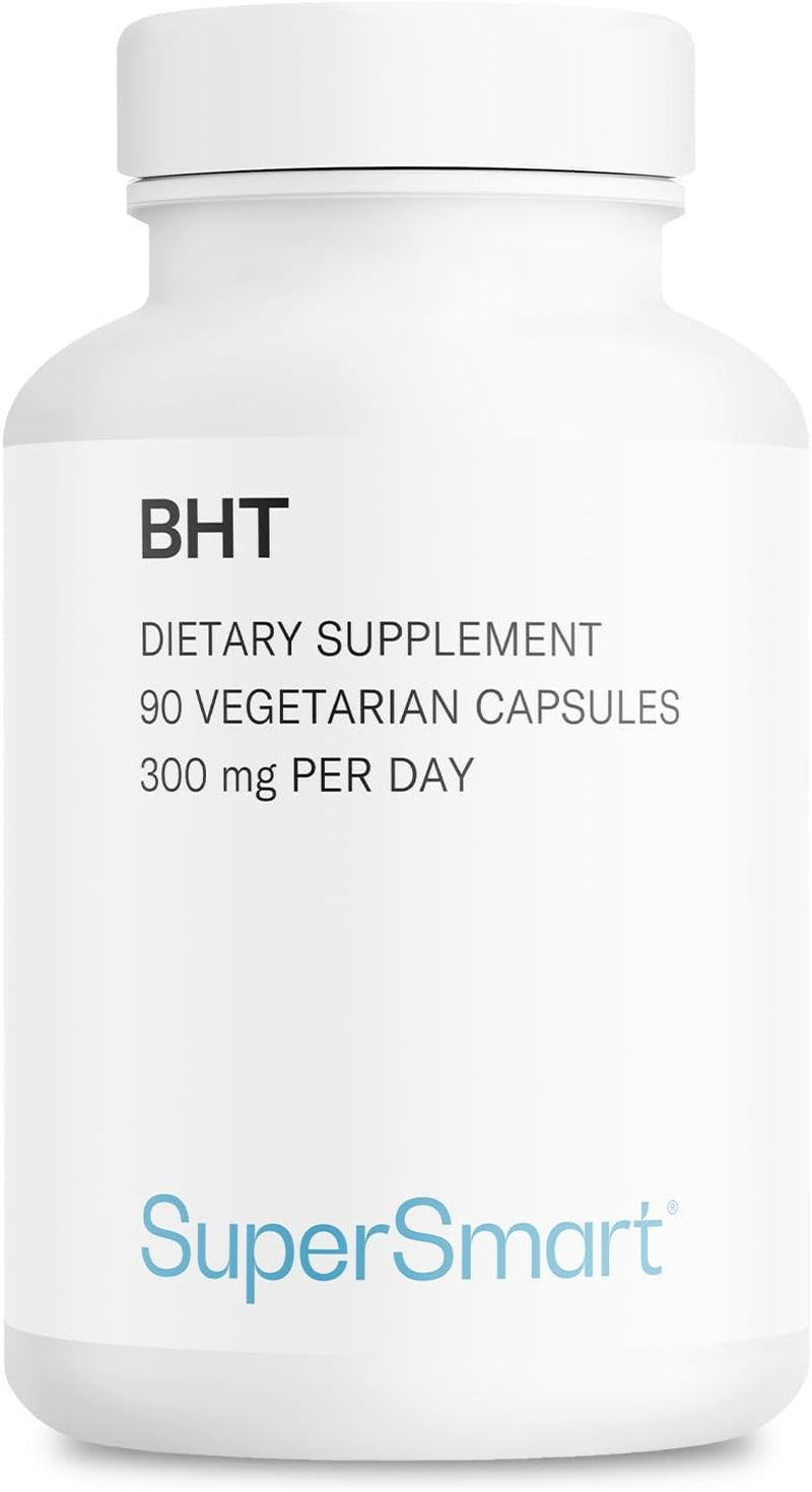 '- BHT 300 Mg per Day - Butylated Hydroxytoluene - Powerful Antioxidant & Immune Support - anti Aging Supplement | Non-Gmo & Gluten Free - 90 Vegetarian Capsules 