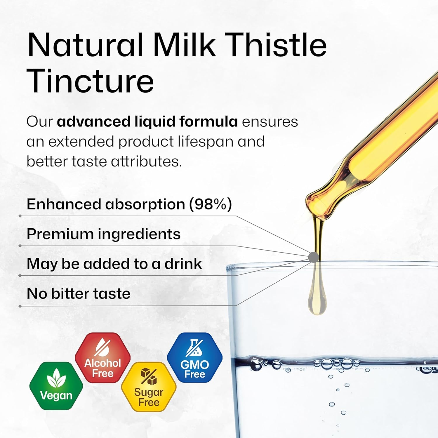 Milk Thistle Organic Tincture - Liver Cleanse, Detox & Repair Liquid Supplement- Silymarin Natural Extract - Vegan, Sugar & Alcohol-Free Liver Detox Drops 2 Fl. Oz.