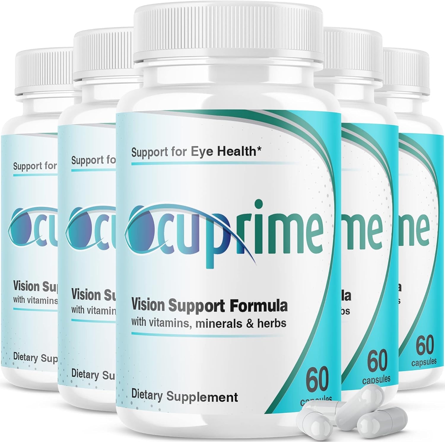 IDEAL PERFORMANCE (5 Pack) Ocuprime for Eyes Supplement Vision Pills (300 Capsules)