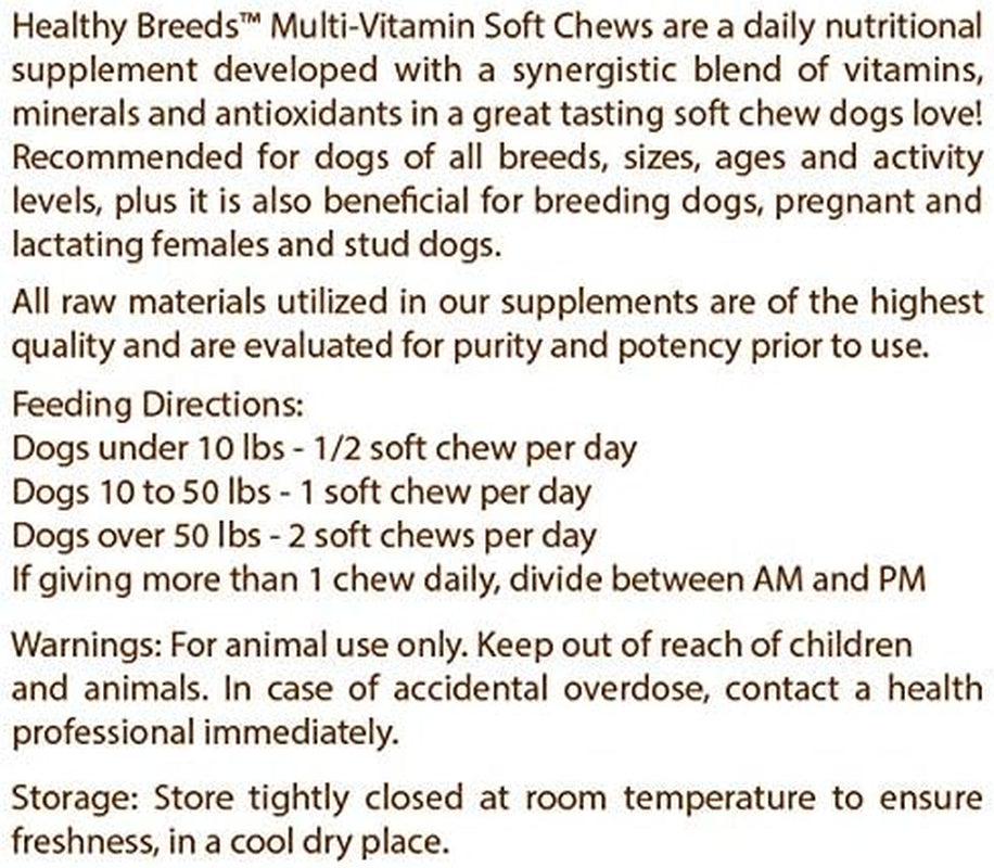 Healthy Breeds Kerry Blue Terrier Multivitamin Soft Chew for Dogs 180 Count 