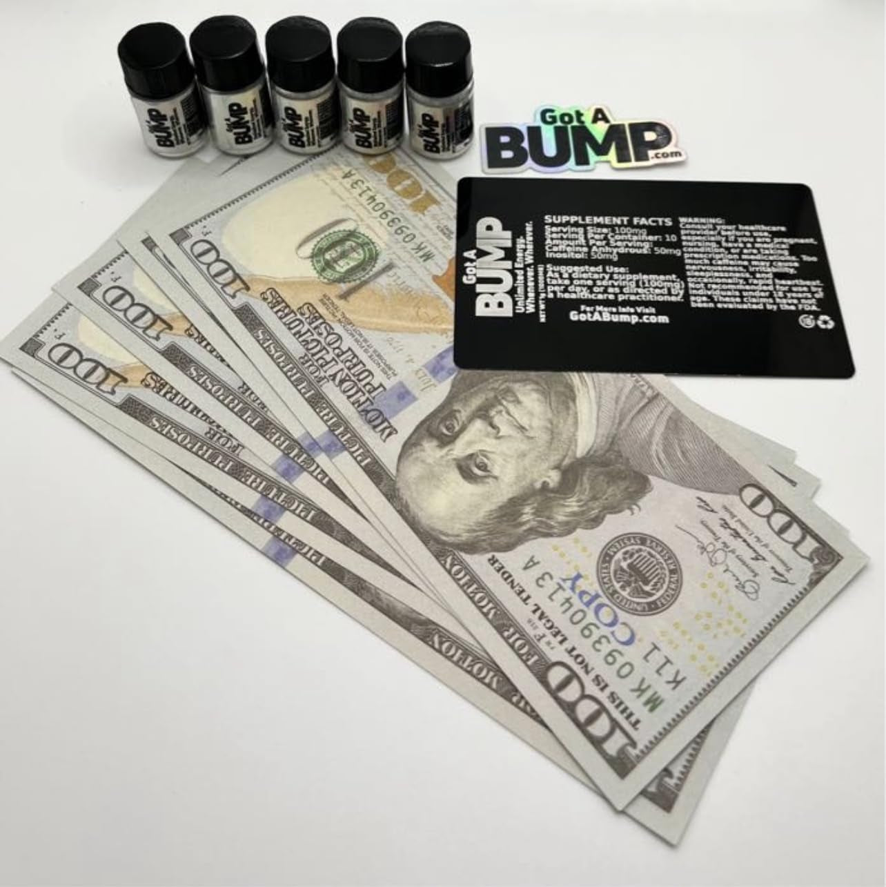 Got a Bump™ - 1G Container (500Mg Caffeine per Vial) (Starter Bundle) 
