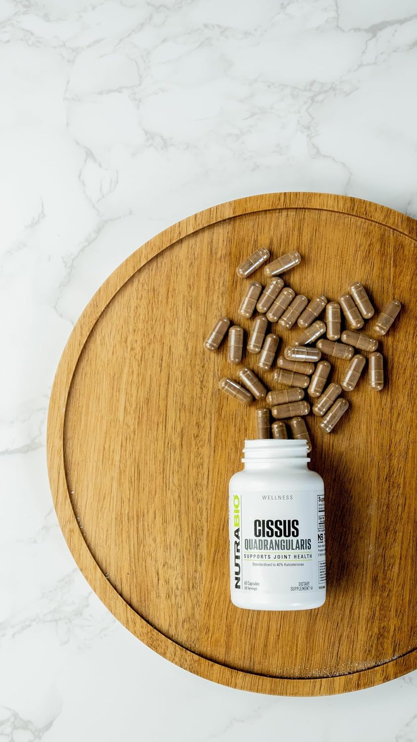 Nutrabio Cissus Quadrangularis Extract, 1,200Mg - Help Support Overall Joint Health and Mobility, May Improve Recovery Time and Healing, 60 Capsules