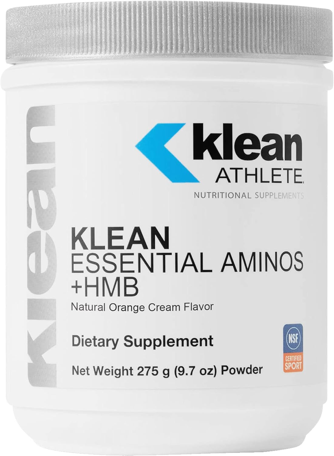 Klean ATHLETE Klean Essential Aminos + HMB - Blend of Essential Amino Acids - with HMB, Vitamin D3 & Glutamine for Lean Muscle Mass - 9.7 Ounces - Natural Orange Cream Flavor