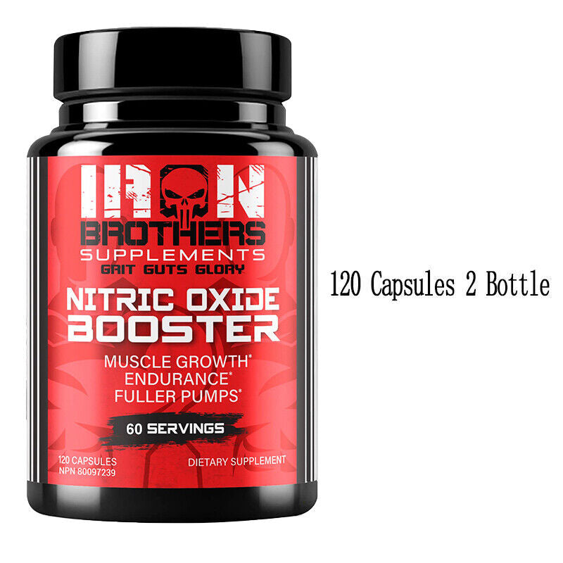 L-Arginin 120 Capsules Nitric Oxide, Testosteron Booster, Men'S Health Support 