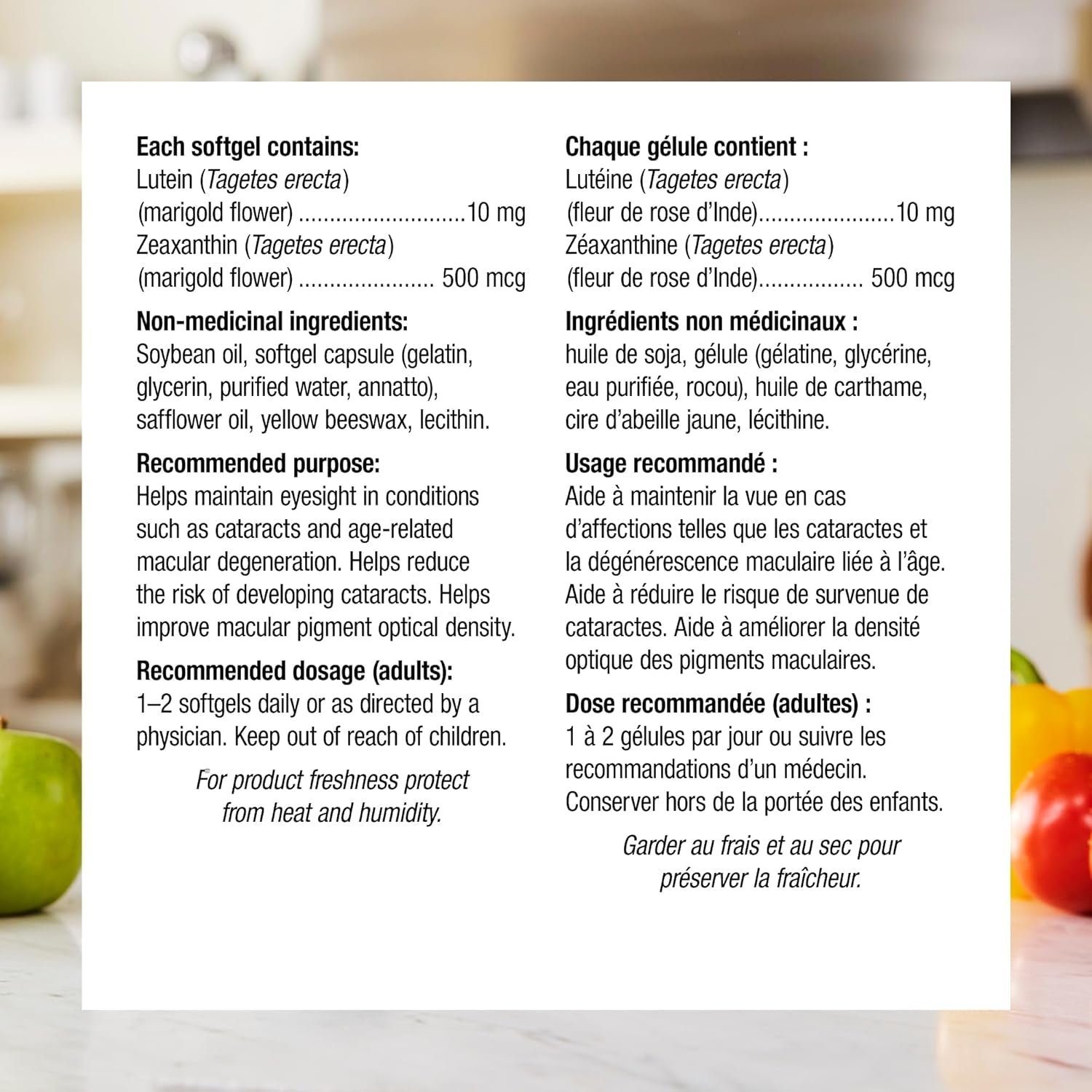 Webber Naturals Lutein with Zeaxanthin Softgel, 10Mg 60 Count